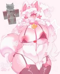 :3 ? ^_^ bikini boob_squish fluffy fox_girl kittenbanana no_sex roblox roblox_avatar saki_(kittenbanana)