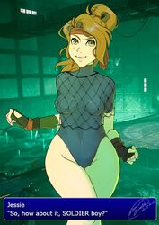 1girls breasts female female_only final_fantasy final_fantasy_vii jessie_rasberry looking_at_viewer love-bumble nipples solo