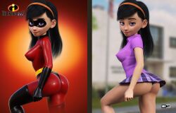 1girls 3d aged_up big_ass big_breasts breasts busty curvaceous curvy curvy_figure dark_hair digital_media_(artwork) disney female hent hero heroine hips hourglass_figure legs light-skinned_female light_skin pixar slim slim_waist superhero superheroine the_incredibles thick thick_legs thick_thighs thighs violet_parr voluptuous waist wide_hips