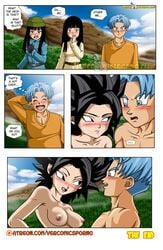 black_eyes black_hair breasts caulifla comic comic_page dragon_ball dragon_ball_super end_page female future_mai future_trunks light-skinned_female light_skin long_hair mai_(dragon_ball) saiyan spiky_hair trunks_briefs vercomicsporno