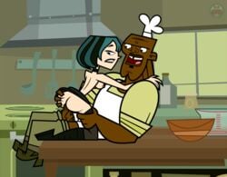 busty chef_hatchet dark-skinned_male dark_skin elinor_the_witch ellissummer female_on_top goth gwen_(tdi) hornyhobbit hourglass_figure human human_only interracial mother-of-trolls pale-skinned_female pale_skin penetration penis tagme total_drama_island wide_hips