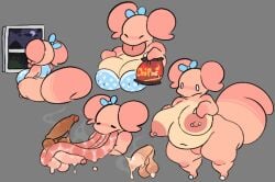 creatures_(company) female furry game_freak licking_penis lickitung long_tongue male nintendo penis pokemon pokemon_(species) sleepyslut thick