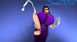 3d battle_tendency big_penis black_hair breasts cum futa_only futanari huge_breasts huge_cock jojo's_bizarre_adventure lisa_lisa penis sonic13202 sunglasses tinted_eyewear