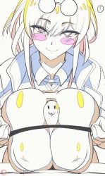 1girls animated gif honkai:_star_rail honkai_(series) housou-kun huge_breasts human kafka_(honkai:_star_rail) paizuri smug titjob