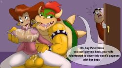 big_breasts big_penis bowser casual caught caught_in_the_act crossover cucking cuckold cum_on_breasts cum_on_face cumming cumming_inside cumming_on_face dialogue doodleporn earrings eastern_and_western_character goof_troop husband husband_and_wife husband_in_background mario_(series) netorare nipples paying_off_debt peg_pete peter_pete_sr. reverse_cowgirl_position spiky_cock spiky_shell stealing_girlfriend stomach_bulge super_mario_bros. tummy_bulge turtle watching_from_afar watching_sex wife wife_and_husband