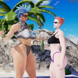 2girls 3d activision big_ass big_breasts big_thighs blizzard_entertainment breasts bust busty chest curvaceous curves curvy curvy_figure female female_only hips hourglass_figure huge_ass huge_breasts junker_queen large_ass large_breasts legs light-skinned_female light_skin mature mature_female moira moira_o'deorain multiple_girls odessa_stone overwatch overwatch_2 slim_waist thick thick_hips thick_legs thick_thighs thighs top_heavy voluptuous voluptuous_female vonsvaigen waist wide_hips wide_thighs