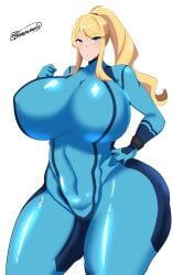 1girls ayamahi big_breasts breasts female female_focus female_only huge_breasts large_breasts large_tits massive_breasts massive_tits metroid samus_aran tagme zero_suit zero_suit_samus