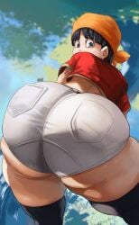 1female 1girls ass ass_focus big_ass big_butt big_thighs bubble_butt clothed dragon_ball dragon_ball_(series) dragon_ball_gt dragon_ball_super dragon_ball_z dumptruck_ass fat_ass female female_only gigantic_ass huge_ass huge_thighs looking_at_viewer looking_back looking_back_at_viewer noblood pan_(dragon_ball) round_ass solo solo_female thick thick_ass thick_thighs thighs voluptuous voluptuous_female wide_hips young young_female young_woman