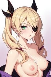 ai_generated blonde_female blonde_hair female fischl_(genshin_impact) genshin_impact girl green_eyes naked nude nude_female