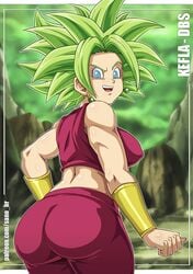 1girls ass ass_focus ass_up back_view biceps big_ass big_breasts blue_eyes breasts butt butt_focus cleavage clothed clothed_female clothes clothing dat_ass dragon_ball dragon_ball_super ear_piercing earrings female female_focus female_on_top female_only female_solo fully_clothed fusion gold_armlet gold_bracelet green_earrings green_hair hips kefla large_ass legendary_super_saiyan looking_back looking_pleasured muscles muscular muscular_female nipple_bulge open_mouth outdoors pants potara_earrings saiyan sano-br shiny shiny_ass shiny_clothes shiny_hair shiny_skin short_hair shounen_jump simple_background smiling solo solo_female solo_focus spiky_hair standing super_saiyan super_saiyan_2 tank_top thick thick_ass thick_hips thick_legs thick_thighs thigh_gap thigh_highs thighhighs thighs tournament_of_power universe_6/universe_7 universe_6_saiyan/universe_7_saiyan