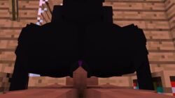 animated bookshelf butthole cowgirl_position enderman enderwoman galeo gif glass height_difference larger_female minecraft presenting_butthole shorter_male size_difference smaller_male tagme taller_girl torch