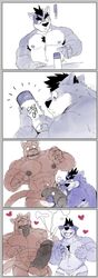 abs comic cursedmarked gay pecs spray