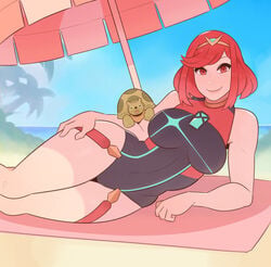 pyra from xenoblade (series) by splashbrush
