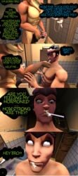 3d 3d_(artwork) anthro_penetrating aroused cervine cheating cum cum_in_mouth deer drugged furry gay horns human_on_anthro netorare overwatch sfm source_filmmaker whatawoodsfm yaoi