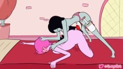 2d 2d_animation 2girls adventure_time ahe_gao animated ass big_dildo black_hair bouncing_breasts breasts bulge digital_media_(artwork) domination feet female female/female female_domination female_only frame_by_frame gaspr gif lesbian_sex long_hair loop marceline multiple_girls nipples nude orgasm pink_hair pink_skin pounding princess_bubblegum sex sex_toy squirting stomach_bulge strap-on thong tongue_out wet yuri