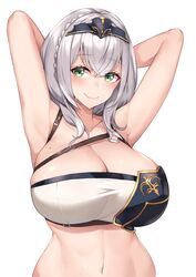 1girls armpits big_breasts breasts cleavage female female_only hololive hololive_fantasy hololive_japan huge_breasts kuavera large_breasts looking_at_viewer shirogane_noel solo solo_female virtual_youtuber