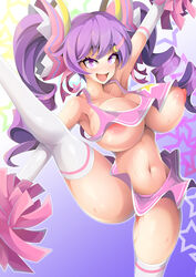 aisha_(elsword) cheerleader elsword magical_girl purple_eyes purple_hair