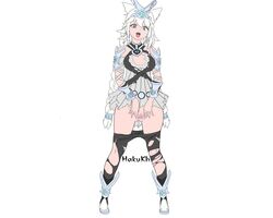 1girls animal_ears exposed_pussy female female_only goddess io_(paladins) open_mouth paladins ripped_clothes ripped_clothing small_breasts solo starfall_io tagme white_background white_hair