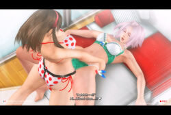 2girls 3d chobixpho dead_or_alive female hitomi_(doa) tagme tecmo