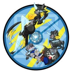 absurd_res anthro big_breasts bodily_fluids breasts canid cum cum_in_vagina cum_inside diamond_grenadier duo felid female generation_4_pokemon generation_9_pokemon genital_fluids hi_res internal internal_vaginal iroh_(irohcards) legendary_pokemon lucario lying male male/female mammal mega_evolution mega_zeraora mythical_pokemon nintendo on_side penetration pokemon pokemon_(species) raised_leg thick_thighs vaginal_penetration zeraora
