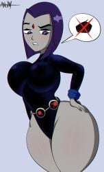 1girls big_ass big_breasts big_legs breasts cake female goth goth_girl gothic_girl legs purple_eyes purple_hair raven_(dc) shadman_(style) short_hair shy shy_expression teen_titans teenager theanonyms white_background