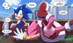 1boy accident amy_rose blush building city euf-dreamer falling female furry male panties pantyshot sega skirt sonic_(series) sonic_the_hedgehog tripping underwear upskirt