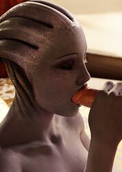 1boy 1boy1girl 1girls 3d alien alien_girl asari blender blowjob blue_skin closed_eyes collarbone enjoying erect_penis erection eyelashes eyeshadow fellatio female glans hand_on_penis human human_on_humanoid humanoid interspecies itwasmedio large_penis liara_t'soni lips male mass_effect naked nude nude_female nude_male oral oral_insertion oral_sex penis penis_grab penis_out sex shoulders straight thick_penis