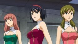 3girls aika_(series) aika_zero animated anime_screencap defeated fainting falling female knocked_out losing_consciousness multiple_females multiple_girls pantyshot screencap studio_fantasia unconscious