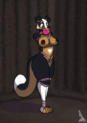 2026 2d_animation animated anthro areola ball_gag belly belly_markings biped black_body black_fur black_nose bondage border_collie bound breasts brown_body brown_countershading brown_fur button_ears canid canine canis cheek_tuft collie countershade_face countershade_torso countershading dipstick_tail domestic_dog eyebrows facial_tuft female floppy_ears fur gag gagged genitals hands_tied_behind_back heart_(marking) herding_dog hi_res humanoid_genitalia humanoid_vulva leg_markings mammal markings medium_breasts nipples pastoral_dog pinereese raevild restraints rope rope_bondage rope_harness sheepdog socks_(marking) solo struggling tail tail_markings tuft vulva white_body white_fur white_markings