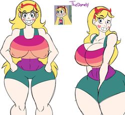 blue_eyes clothing disney heart huge_ass huge_breasts star_butterfly star_vs_the_forces_of_evil straight_hair thedomely