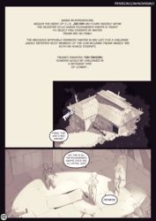 2girls after_fight bondage capcom comic crossover defeated dialogue english_text female human juri_han king_of_fighters norasuko page_2 page_number punching_bag rope_bondage snk standing street_fighter street_fighter_v text yuri yuri_sakazaki