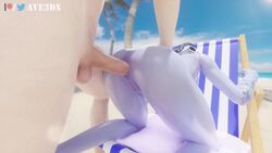 1boy 1girls 3d alternate_costume amelie_lacroix anal anal_noise anal_penetration anal_sex animated ass ass_up ave3dx beach beach_chair bent_over big_penis blizzard_entertainment blue_skin completely_nude cote_d'azur_widowmaker dark_blue_hair dat_ass doggy_style eye_contact eyelashes eyeshadow face_down_ass_up female from_behind long_hair looking_back male/female moaning nude on_chair overwatch penetration purple_lipstick purple_skin red_lipstick seaside sex slim sound straight sunglasses sunlight tattoo tied_hair video widowmaker yellow_eyes