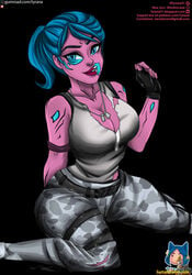 big_breasts fortnite ghoul_trooper recolor ripped_clothing tagme tyrana zombie zombie_girl