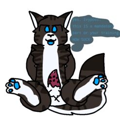 animal_genitalia anthro asshole balls blue_eyes brown_fur comic dark_forest erection feline feline_penis ghost hawkfrost_(warriors) high_resolution ivypool_(warriors) male_only simple_background talking_to_viewer warriors_(cats)