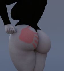 1girls 3d ass butt_focus dat_ass daz3d daz_studio dc dc_comics dragolord19d female female_only handprint handprint_on_ass rachel_roth raven_(dc) self_upload solo teen_titans