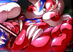 anthro big_breasts blush breasts censored dragon eon_duo erection female genitals latias latios legendary_duo legendary_pokémon male male/female nintendo nipples nude open_mouth penis pokemon pokemon_(species) pussy red_eyes video_games yellow_eyes ymbk