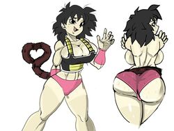 1girls alternate_breast_size armor ass back backboob big_ass big_breasts breasts dragon_ball gine looking_at_viewer milf mother muscular muscular_female panties pseudocel saiyan source_request tail thick_thighs thigh_gap wide_hips