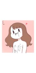 artbylenc brown_hair cum heart-shaped_pupils lacuriositemetuera lelay small_breasts tagme