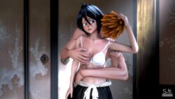 3d bleach female ichigo_kurosaki kuchiki_rukia male smolsociety source_filmmaker