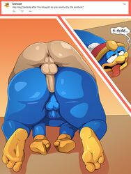 2020 2boys all_fours anal anal_penetration anal_sex ass gay king_dedede kirby_(series) kirby_right_back_at_ya male_only nearphotison nintendo penis yaoi