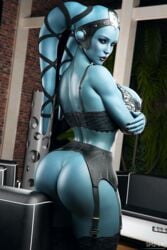 1girls 3d 3d_(artwork) 5_fingers aayla_secura alien alien_girl alternate_breast_size alternate_outfit areola areolae ass bare_ass big_ass big_breasts big_butt blue_skin bra breasts breasts_out breasts_out_of_clothes brown_eyes bubble_ass bubble_butt busty butt colored_nails crossed_arms curvaceous curvy curvy_figure dat_ass detailed_background disney english english_text exposed_ass exposed_breasts exposed_nipples female female_focus female_only garter_belt garter_straps hourglass_figure huge_breasts humanoid large_ass large_breasts lingerie lipstick looking_at_viewer looking_back makeup nail_polish nipples nude nudity open_eyes outfit painted_nails purple_lips purple_lipstick red_nail_polish red_nails round_ass sci-fi science_fiction scifi shiny shiny_skin smz-69 solo standing star_wars text thick_ass thigh_highs thighhighs thin_waist twi'lek uncensored underwear voluptuous watermark wide_hips