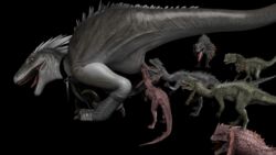 3d ark_survival_evolved blender_(software) bound dinosaur dromaeosaurid female female/female feral forced gangbang grawiorum group group_sex hi_res public_use reptile scalie scalie_only sex theropod yuri