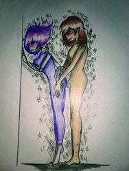 dimensiontale drawing ectobody esqueleton frisk futanari luxdream sans undertale undertale:otherworld_(undertale_fanfiction) undertale_fanfiction