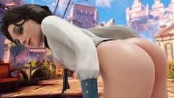 1girls 3d 3d_(artwork) ass bent_over bioshock bioshock_infinite breasts dat_ass durabo elizabeth_comstock female female_only looking_at_viewer solo uncensored