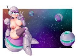 breasts fan_character female female_only mega_man mega_man(classic) mega_man_shattered_diamond olavnsfw orbit_woman outer_space robot_master solo tagme