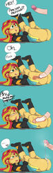 baigak comic cum_in_pussy cum_inside equestria_girls faceless_male female friendship_is_magic human_male my_little_pony red_hair sunset_shimmer tagme two_tone_hair yellow_skin