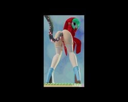 3d anal anal_sex animated anus ass blush bottomless breasts clothed clothing edit female garter_straps gif green_hair hair hands_in_sleeves heel_boots hood hoodie likkezg long_sleeves looking_at_viewer looking_back loose_clothes loose_sleeves mario_(series) mask nintendo platform_heels pussy red_clothing red_sweater shy_gal sleeves_past_fingers sleeves_past_wrists stockings straps sweater tentacle tentacle_sex thighhighs white_legwear white_stockings