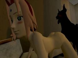 3d 3d_(artwork) animal_genitalia animated bent_over bestiality canine canine_penis creampie cum_in_pussy doberman doggy_style domestic_dog female_on_feral feral feral_on_female knot knotting l00dd00d naruto naruto_(series) naruto_shippuden no_sound sakura_haruno video zoophilia