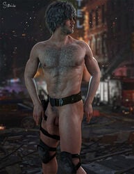 3d carlos_oliveira flaccid gay hairy male male_focus male_only nude_male resident_evil resident_evil_3 resident_evil_3_remake sthenhx