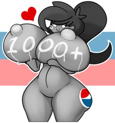 1girls anthro breast_lift breasts doodlewill female female_only huge_breasts humanized pepsi pepsiwoman tagme wide_hips